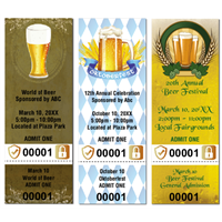 Beer Festival Tickets with Security Features