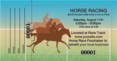 Horse Racing Raffle Tickets