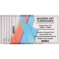Modern Art Raffle Tickets
