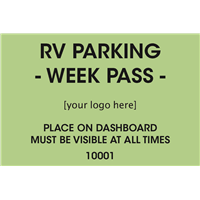 DIY Dashboard Parking Pass - 6x9"
