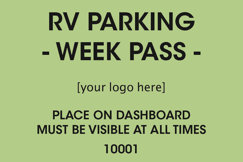 Dashboard Parking Pass Template