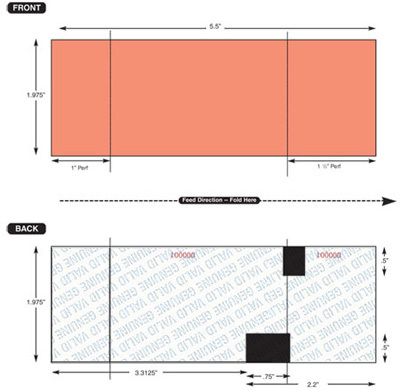 Thermal Ticket Stock - 2 Perf, ETX/LTX/ITX