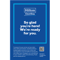 Hilton CleanStay Entrance Stickers