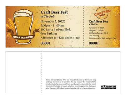 Craft Brewery Tickets