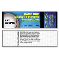 Custom Printed Baseball Game Tickets