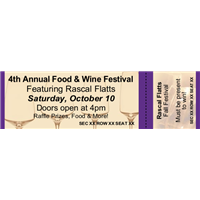 Food & Wine Reserved Seating Tickets - Horizontal