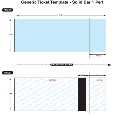 Thermal Ticket Stock - Solid Bar, 1 Perf  Thermal Ticket Stock - Solid Bar, 1 Perf