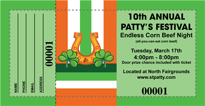 st patricks day raffle tickets left