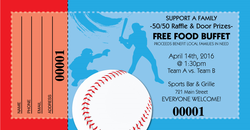 buy large custom printed raffle tickets