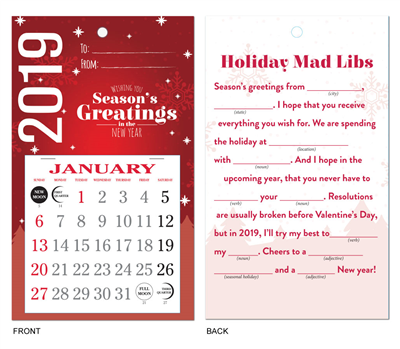 Greeting Card Wall Calendar