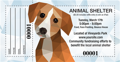 large dog rescue raffle tickets free raffle ticket printing