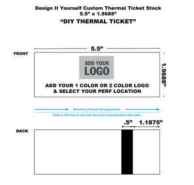 DIY Thermal Ticket Stock 5.5 x 2"