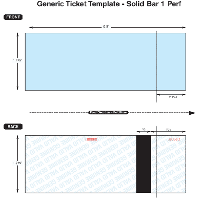 $25.87 for a stack of 1,000 generic thermal tickets that are 2" wide x 5.5" long. 
Part Number: GT00