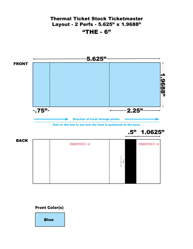 ticket master generic thermal tickets event ticket size