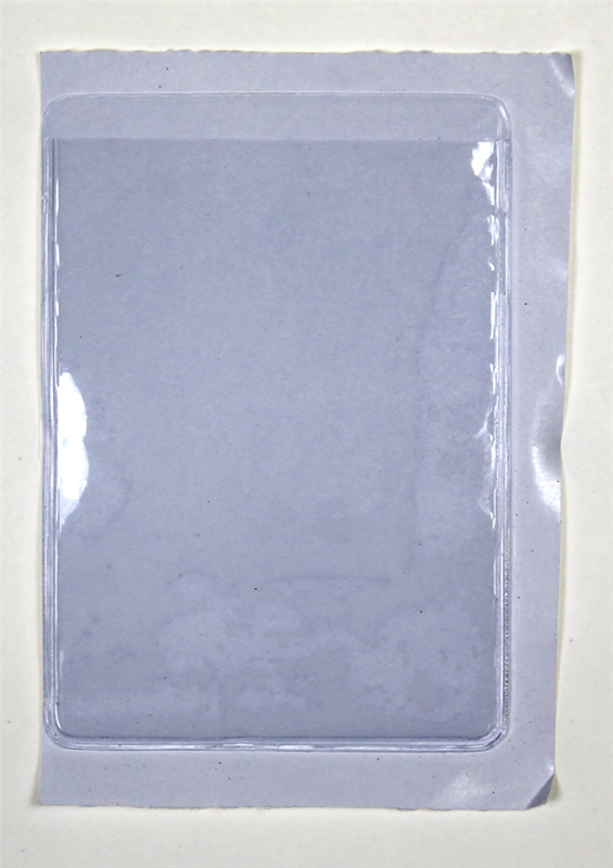 Plastic Card Holders with Gum Back Adhesive 2.875