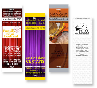 Design It Yourself Full Color Vertical Tickets GA