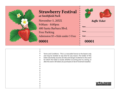 Strawberry Festival Raffle Tickets