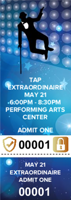 Tap Dance Tickets with Security Features