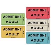 Large Roll Tickets - Admit One Adult