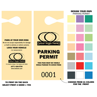 DIY Paper Parking Hang Tags - Large 3.67” x 8.5”