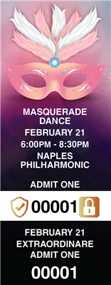 Masquerade Tickets with Security Features