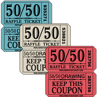 50/50 Raffle Tickets - On A Roll