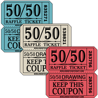Tickets Penny Sale//Tricky Tray Made in USA FREE Shipping 500 Chinese Auction