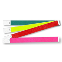 3/4" Solid Color Tyvek Wristbands