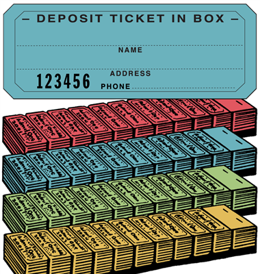 Ticket Strip Book - Deposit Ticket In Box