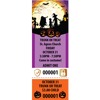Halloween Tickets with Security Features