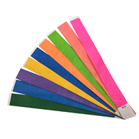 1" x 10" Tyvek Wristbands - Solid Colors