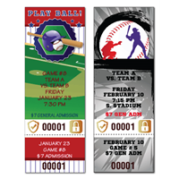 Baseball Tickets with Security Features