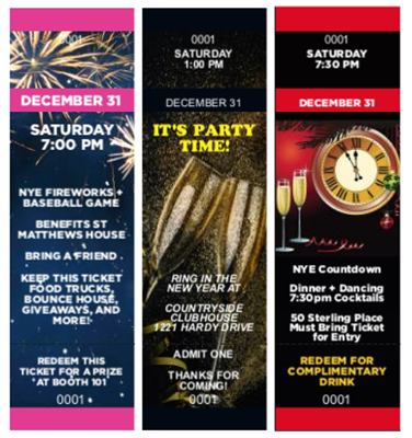 Design It Yourself New Year's Eve Tickets