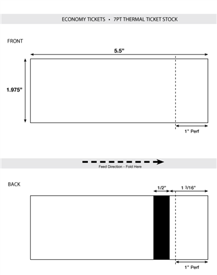 Case of 10K Thermal Tickets - Solid Bar, 1 Perf  Case of 10K Thermal Tickets - Solid Bar, 1 Perf