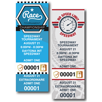Motor Speedway Tickets with Security Features