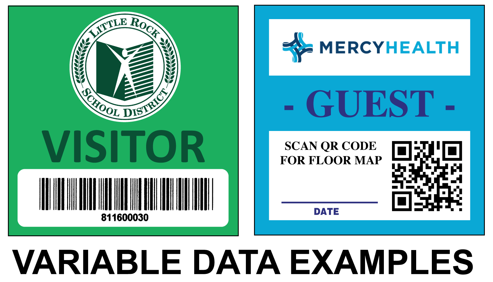Safety Stickers with Barcodes and QR Code Security