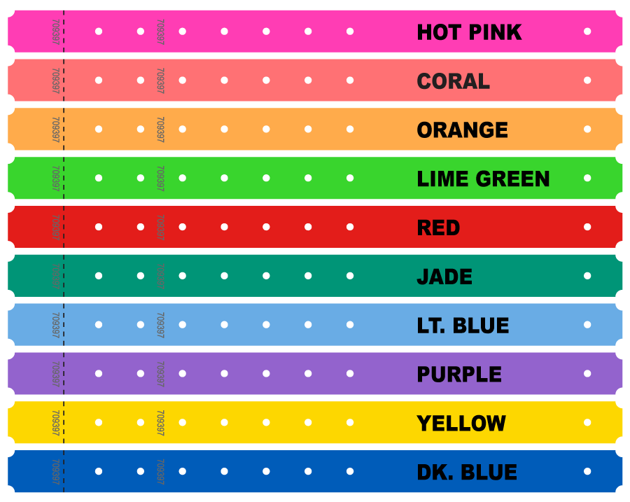 Stock Wristbands with Snaps